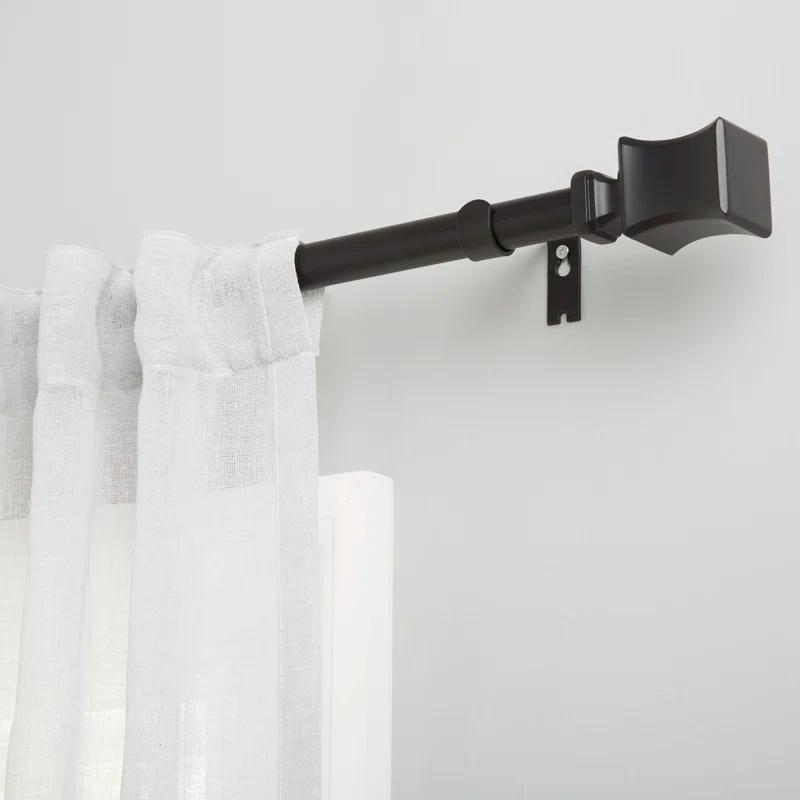 Amalgamated Textiles Adjustable Single Curtain Rod