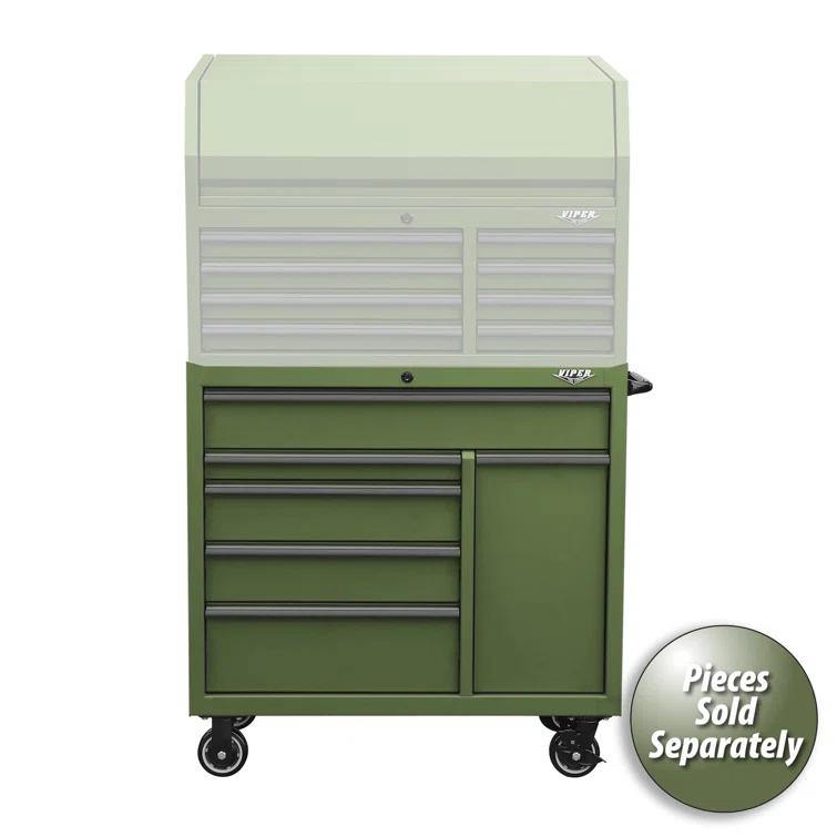Viper Tool Storage 41.5'' W 6 -Drawer Steel Bottom Rollaway Chest with Wheels