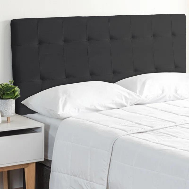 Latitude Run® Classic Tufted Adjustable Upholstered Queen Headboard in Linen Fabric, Metal Legs