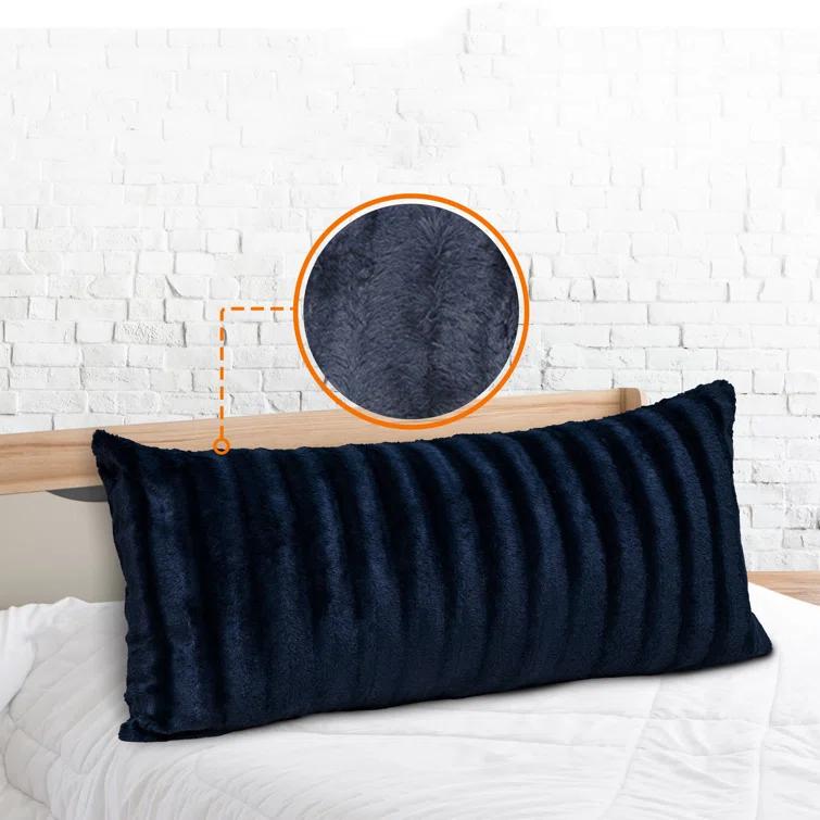 Cheer Collection Faux Fur Throw Pillow