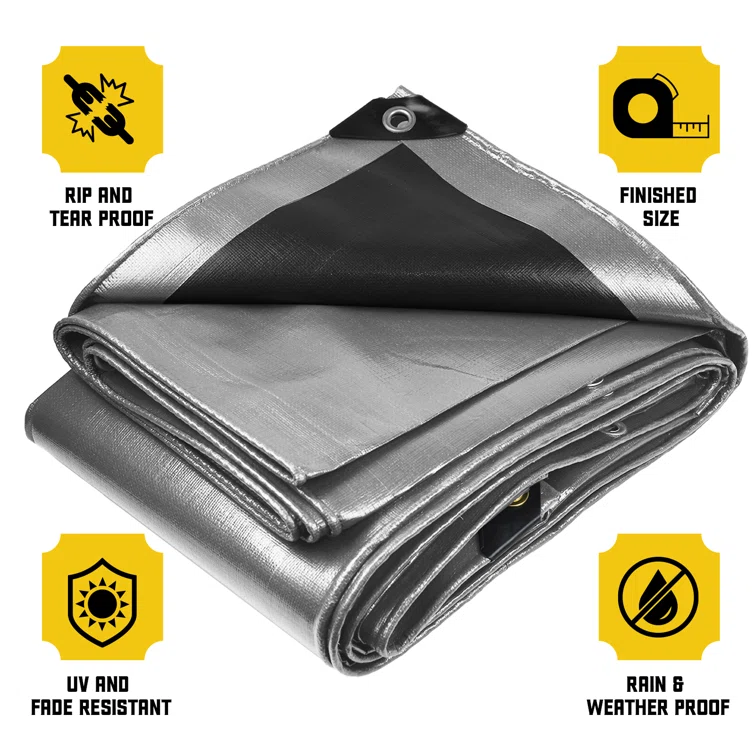 Core Tarps 18 ft. x 24 ft. 5 Mil Heavy Duty Polyethylene Tarp, Waterproof, UV Resistant