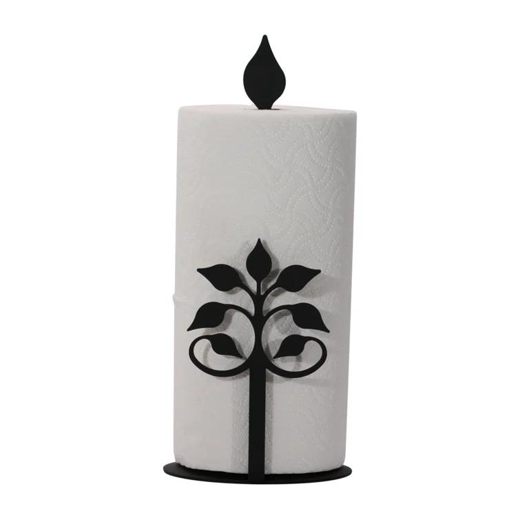 Village Wrought Iron PT-C-109 Paper Towel Holder - Leaf Fan