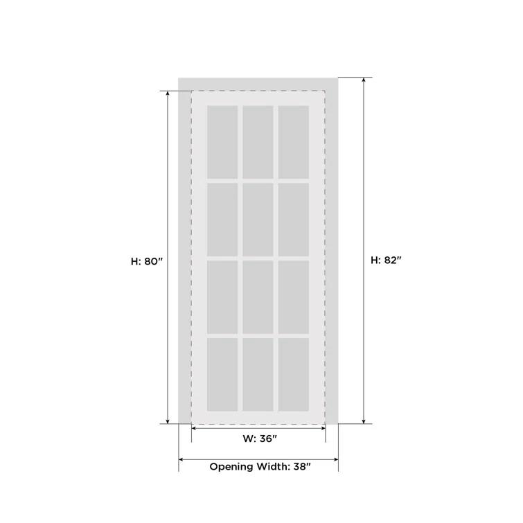 SARTODOORS Interior Solid French Door | Ego 5006 | Single Regular Panel Frame Handle | Bathroom Bedroom Modern Doors