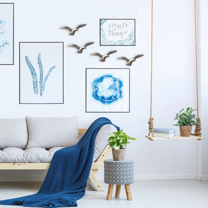 Whole House Worlds Americana Handmade Animals Wall Decor on Metal (Set of 4)