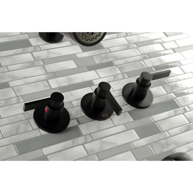 Kingston Brass Kingston Brass NuvoFusion Triple-Handle Tub and Shower Faucet KBX8131NDL