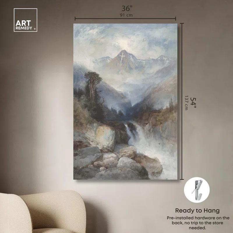 Art Remedy Mountain of Holy Cross Canvas Vintage Landscape Art by Art Remedy