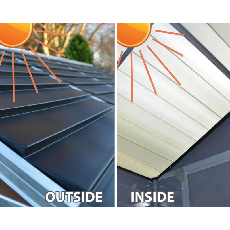 Canopia Palram - Canopia SkyLight 4 ft W x 6 ft D Polycarbonate Shed - Tan