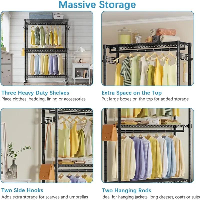 SOOTBA Rolling Clothes Hanger