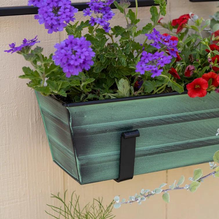 Winston Porter Dynamism Metal Window Box Planter