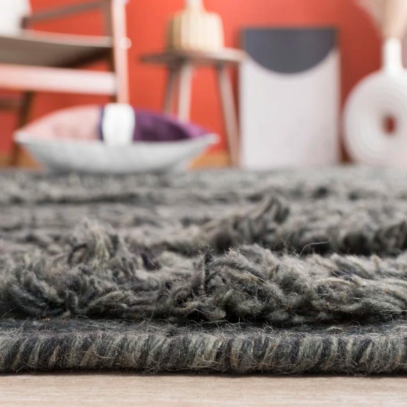 Hartzler Handmade Flatweave Charcoal/Ivory Area Rug