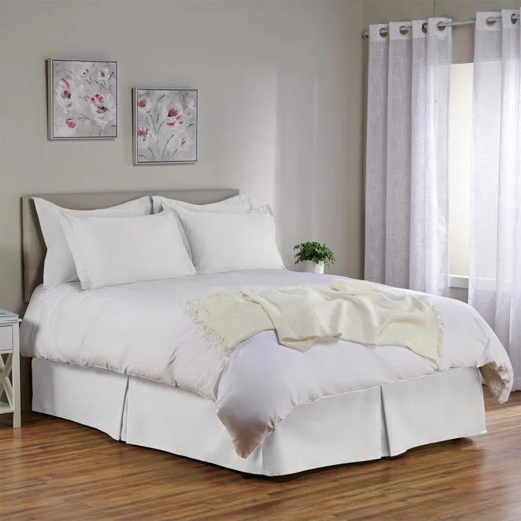 Shopbedding Blissford Tailored Bed Skirt with Split Corner & Reviews | Wayfair