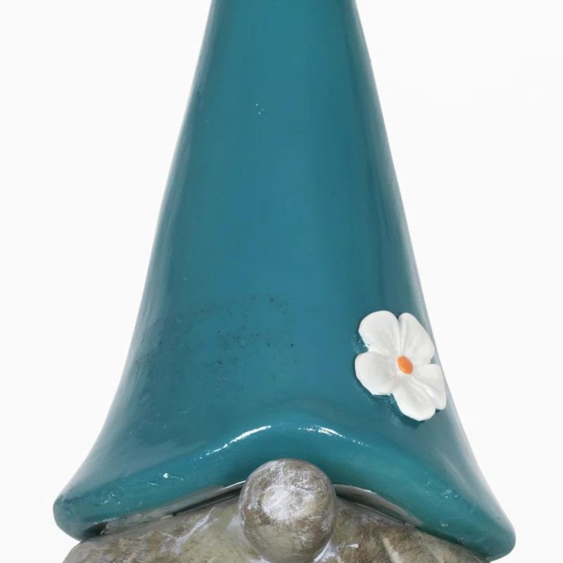 Exhart Exhart Good Time Solar Gnamaste Meditating Gnome Statue, 11 Inch