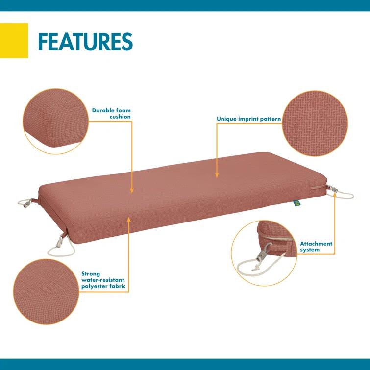 Duck Covers DUCKCOVERS All-Weather Outdoor Bench Cushion