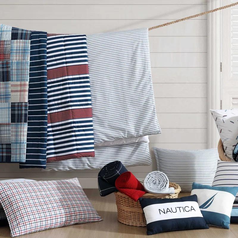 Nautica Nautica Kennedy Stripe Reversible Navy Comforter Set