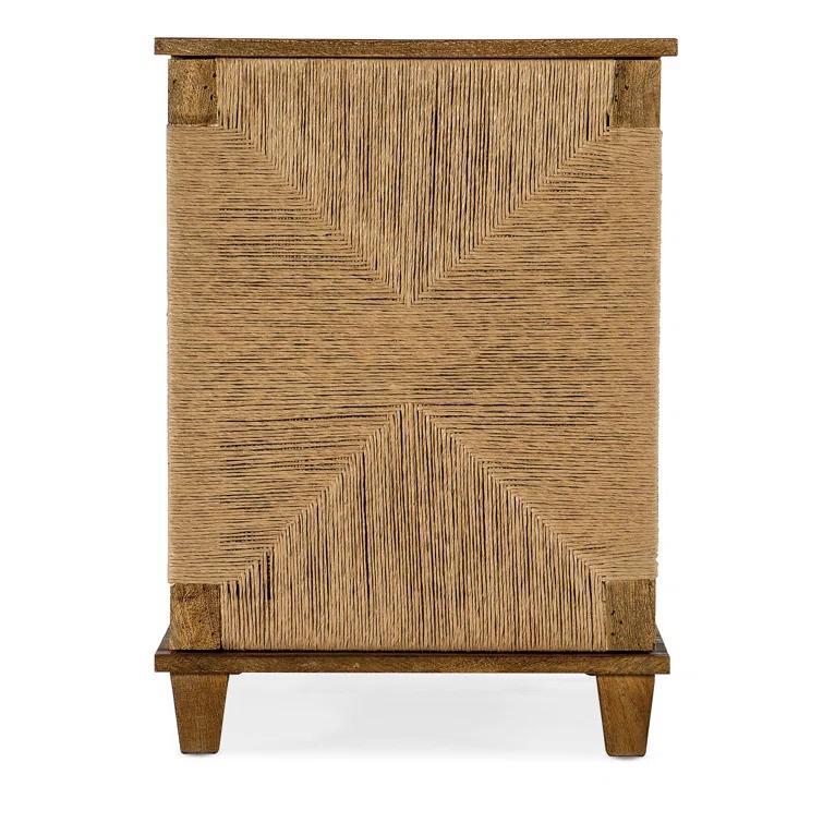 Chiseling Solid Wood Accent Cabinet