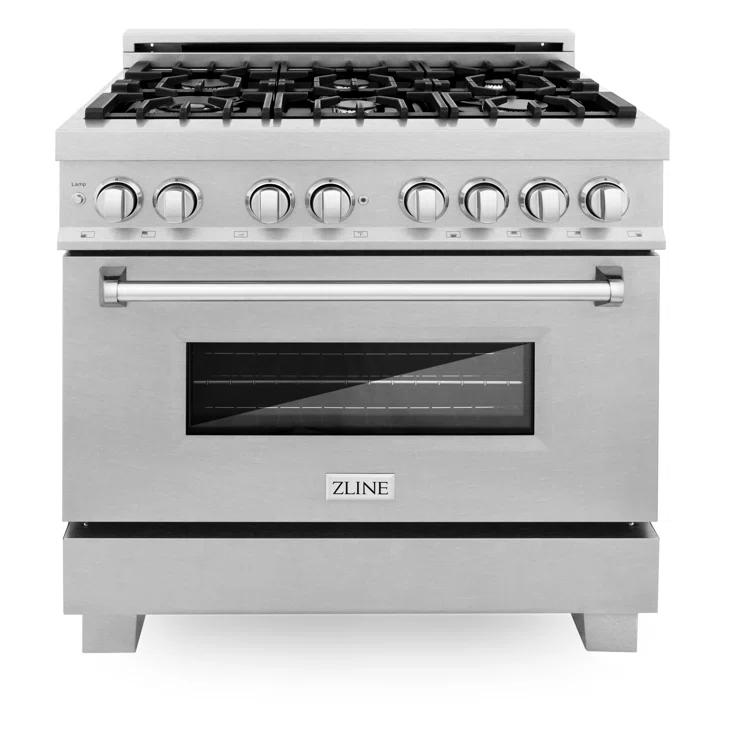 ZLINE ZLINE 36 in. Legacy Dual Fuel Range in Satin Stainless Steel w/ Door RAS-SN-36