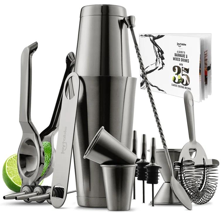 Joytable Joytable Stainless Steel Cocktail Shaker Bar Set