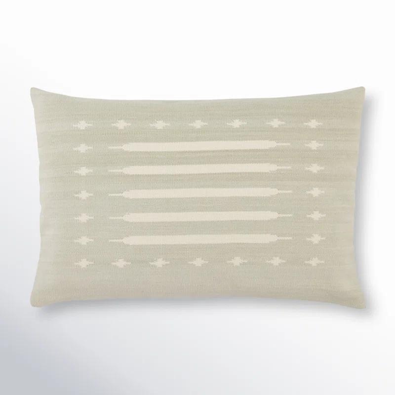 Estela Geometric Cotton Lumbar Throw Pillow