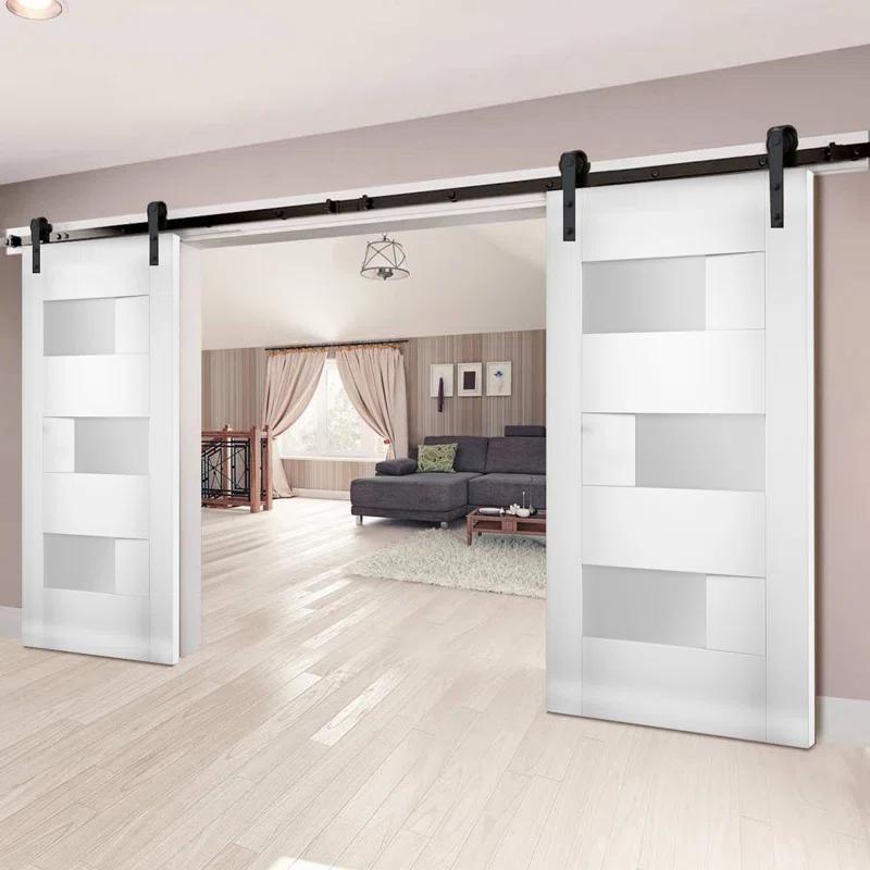 VDomDoors Sete Frosted Glass Standard White Door Slab