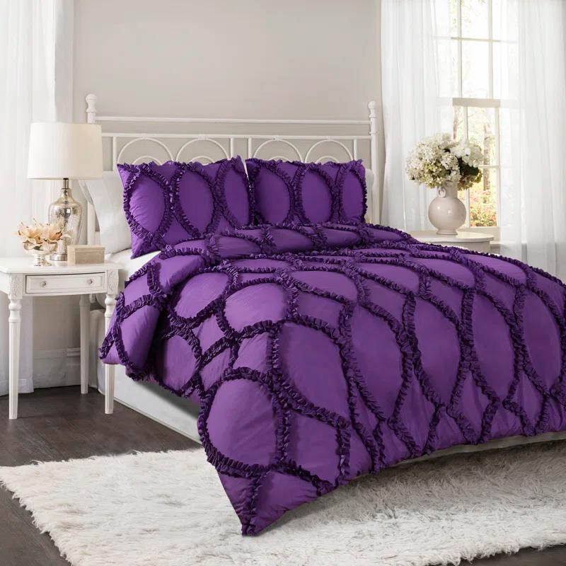 Reyna Microfiber Traditional 3 Piece Comforter Set