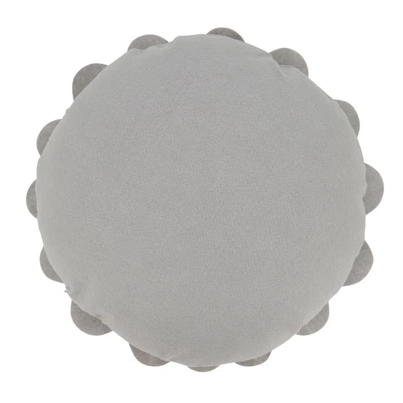 Saro Felt Collection Appliqued Felt Throw Pillow