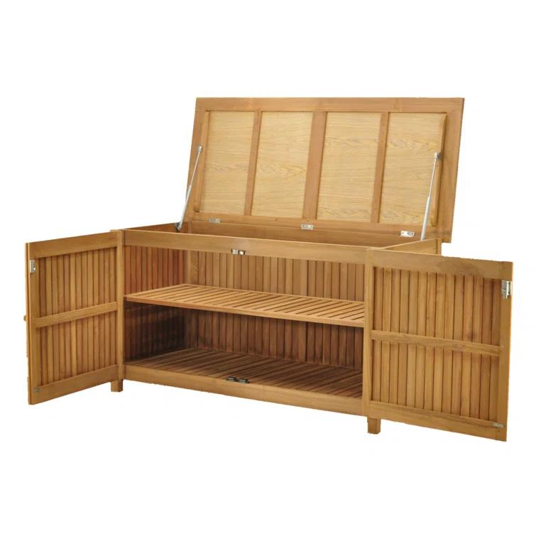 WholesaleTeak Outdoor Patio Grade-A Teak Wood Chest Storage Cabinet #WMSTCH