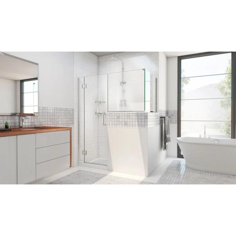 DreamLine Unidoor-X 60 W x 36.38 D x 72 H Frameless Rectangle Hinged Shower Enclosure E124303636-01