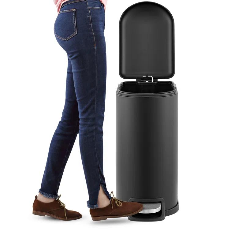happimess Roland Steel Step On Trash Can