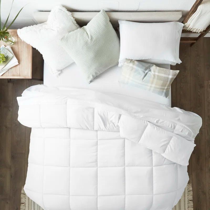 Twin White Down Alternative Microfiber Comforter Set