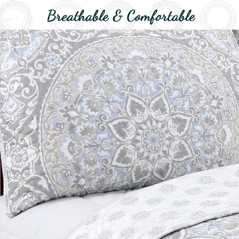 Cozy Line Home Fashion Damask Quilt Set