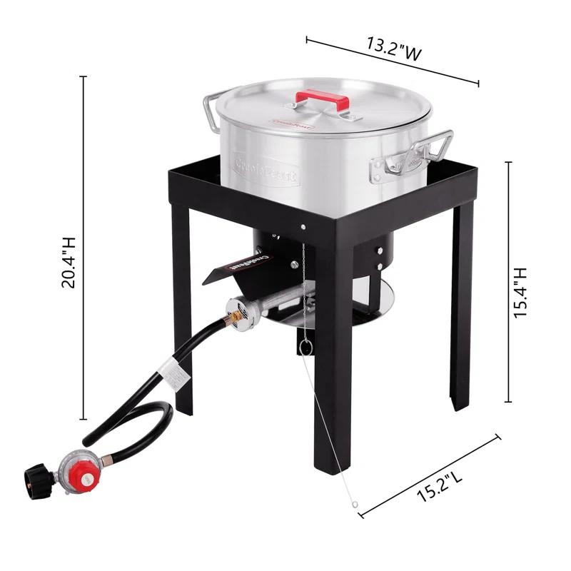 Creole Feast Creole Feast Premium Aluminum 30 Qt. Turkey Fryer And 10 Qt. Fish Fryer Boiler Steamer Set