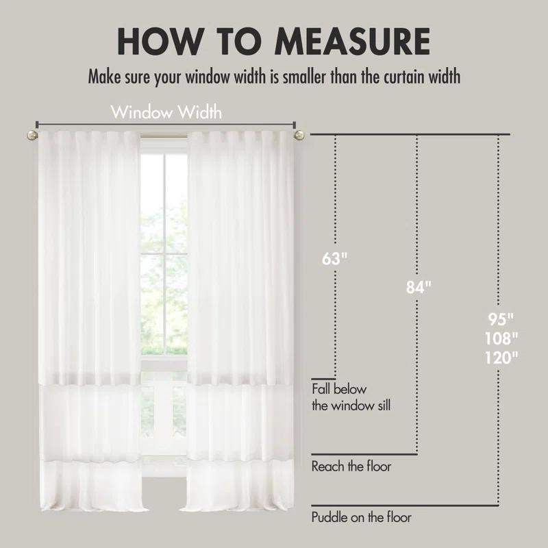 Madison Park Lexus Rod Pocket With Back Tab Privacy Curtain Pair