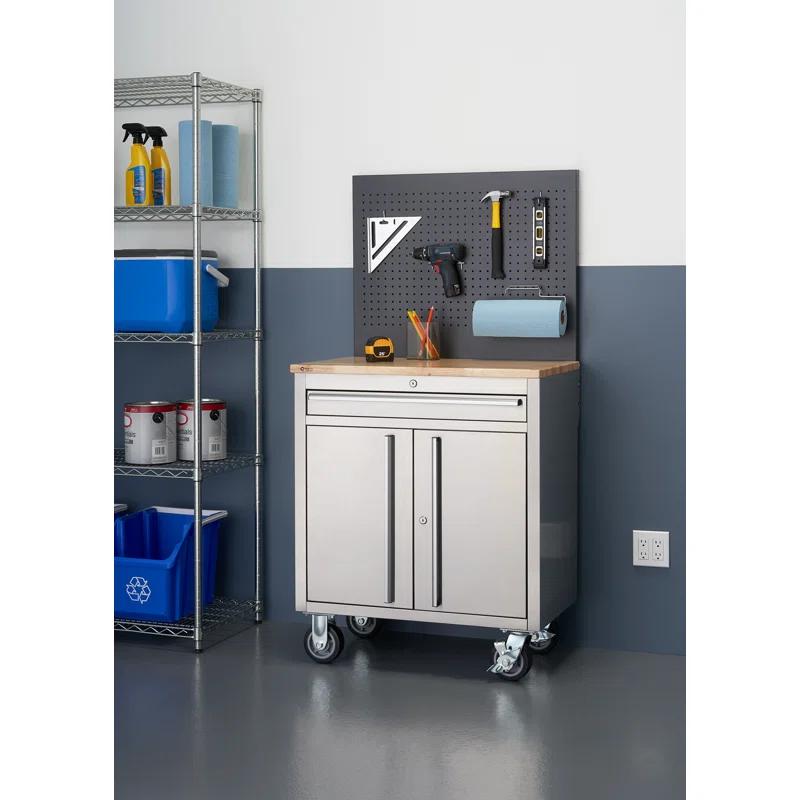 Trinity TRINITY BASICS 31 in. W 1-Drawer Workbench w/ Pegboard