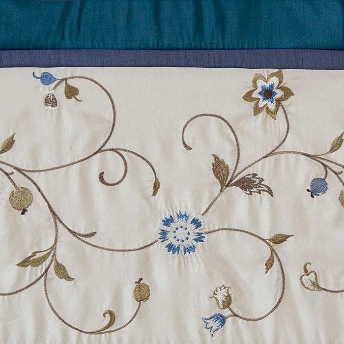 Gracie Mills Gracie Mills Rogelio Floral Embroidered Window Valance