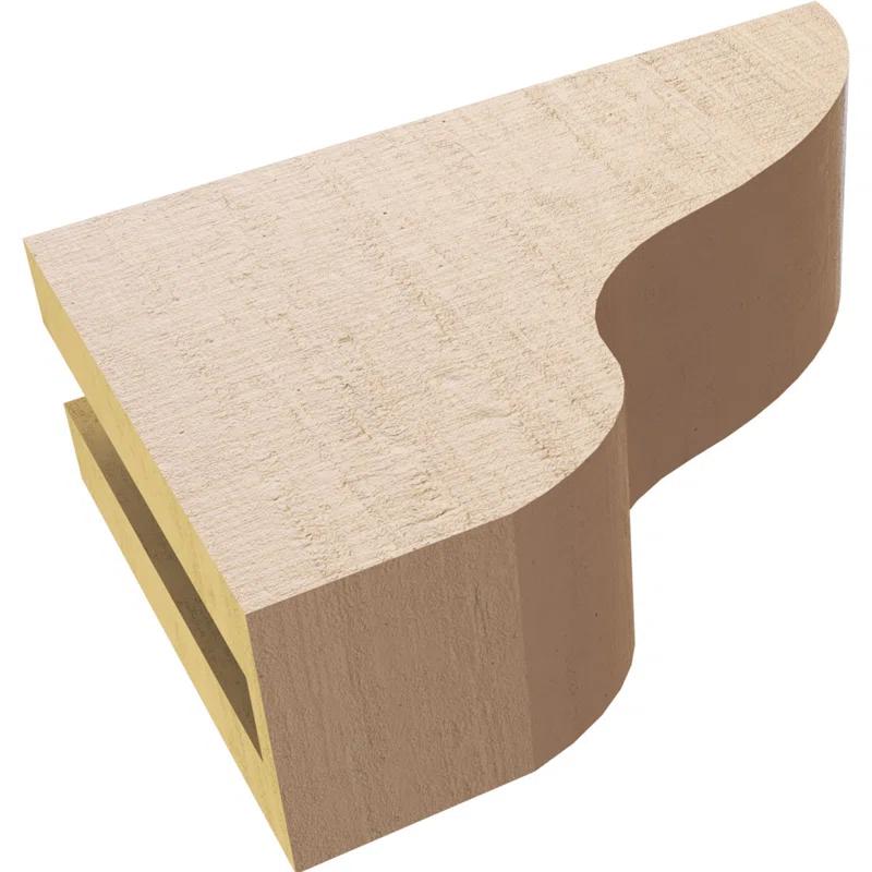 Ekena Millwork Greensboro Rough Cedar Woodgrain TimberThane Corbel, Primed Tan