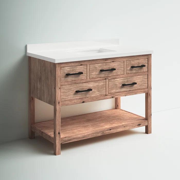 Ari Kitchen & Bath Betty 42'' Single Bathroom Vanity with Quartz Top