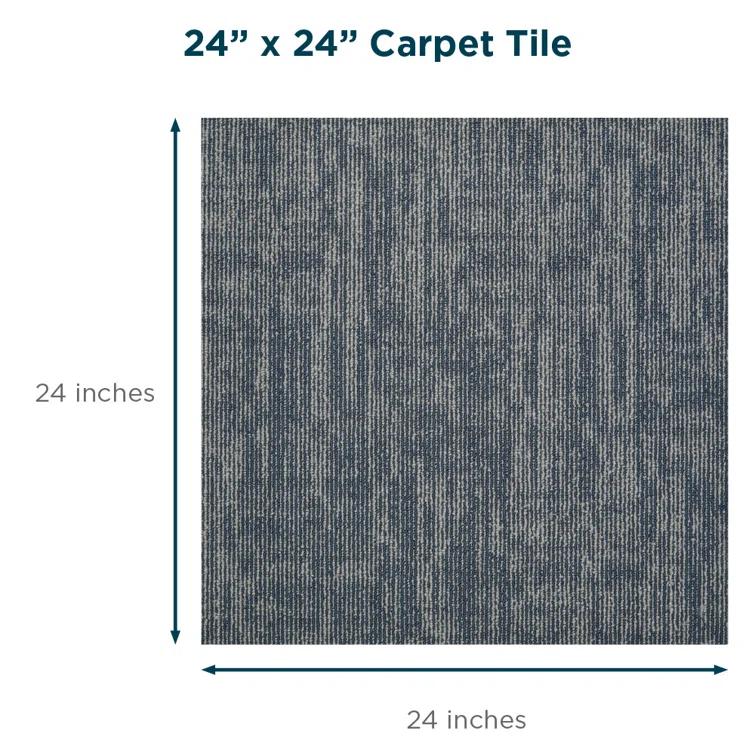 Shaw Apollo 24-in x 24-in Multi-Level Loop Adhesive Carpet Tile (48-sq ft)