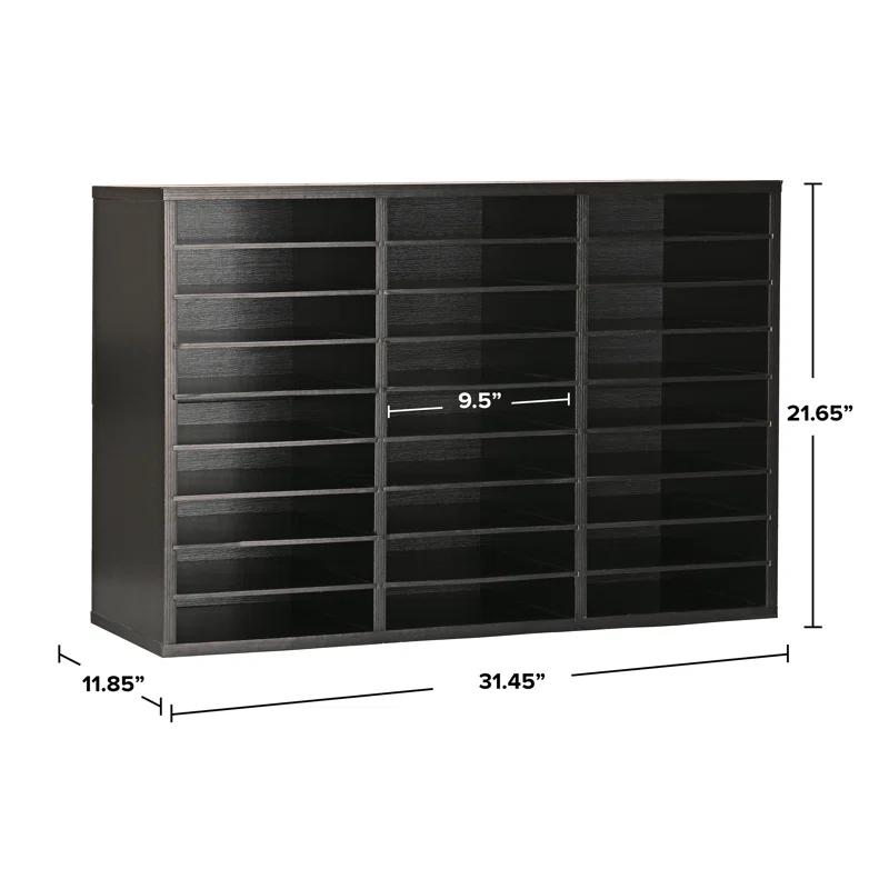 AdirOffice Manufactured Wood Compartment Mailroom Organizer