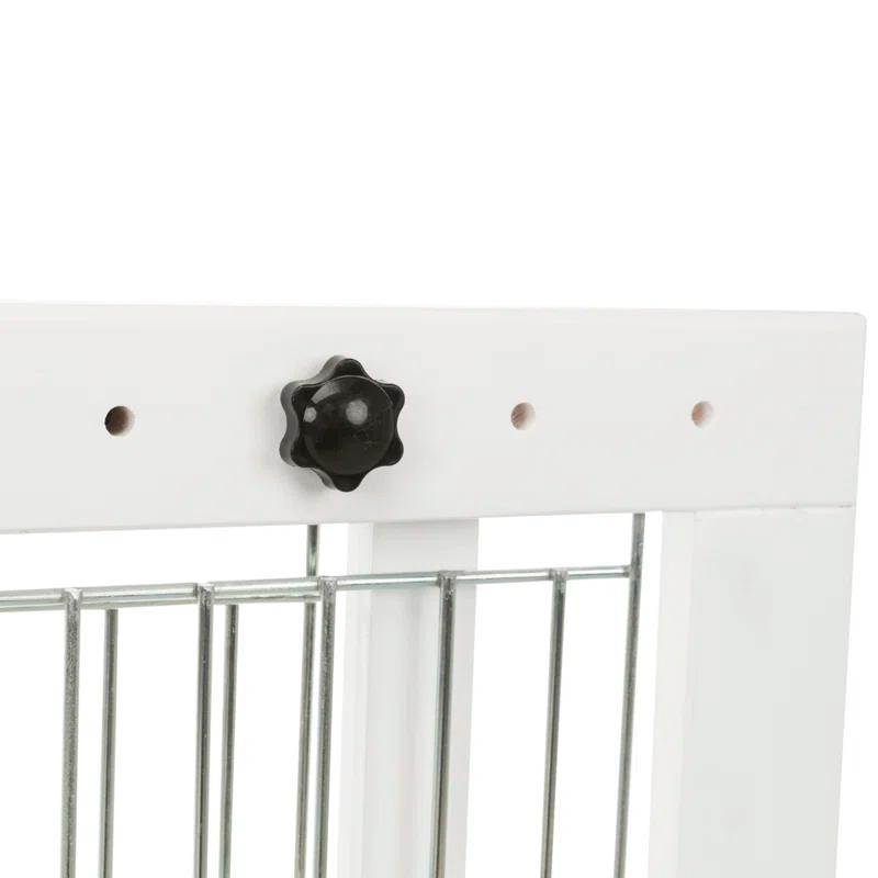 TRIXIE TRIXIE Freestanding Pet Gate with Pet Door, Adjustable Width, 22.5 in Height