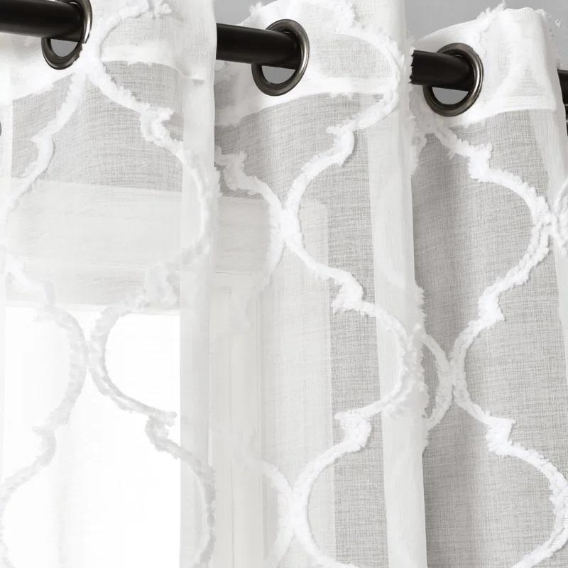 Lush Decor Avon Trellis Sheer Trellis Sheer Curtain Panels (Set of 2)