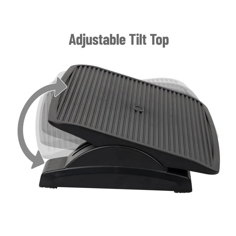 Mind Reader Foot Rest, Under Desk at Work, Ergonomic, Height Adjustable, Office, Plastic, 17.5"L x 13.5"W x 3.5"H