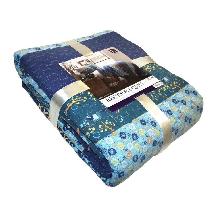 Lush Decor Royal Empire Cotton Reversible 3 Piece Quilt Set