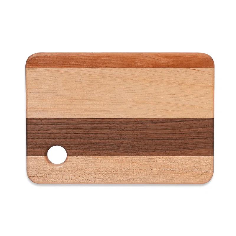 CONSDAN CONSDAN Mixed Hardwood Cutting Board, Food-Safe Kitchen Chopping Board for Meat, Vegetables, Fruits