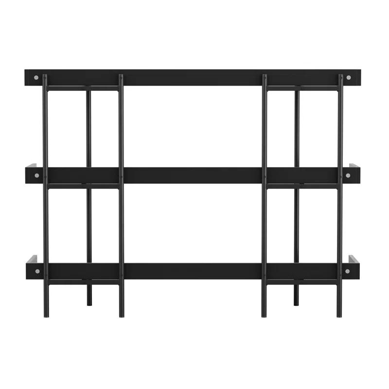 Martha Stewart Raines Martha Stewart Emmett 3 Shelf Storage Display Unit Bookcase with Metal Frame