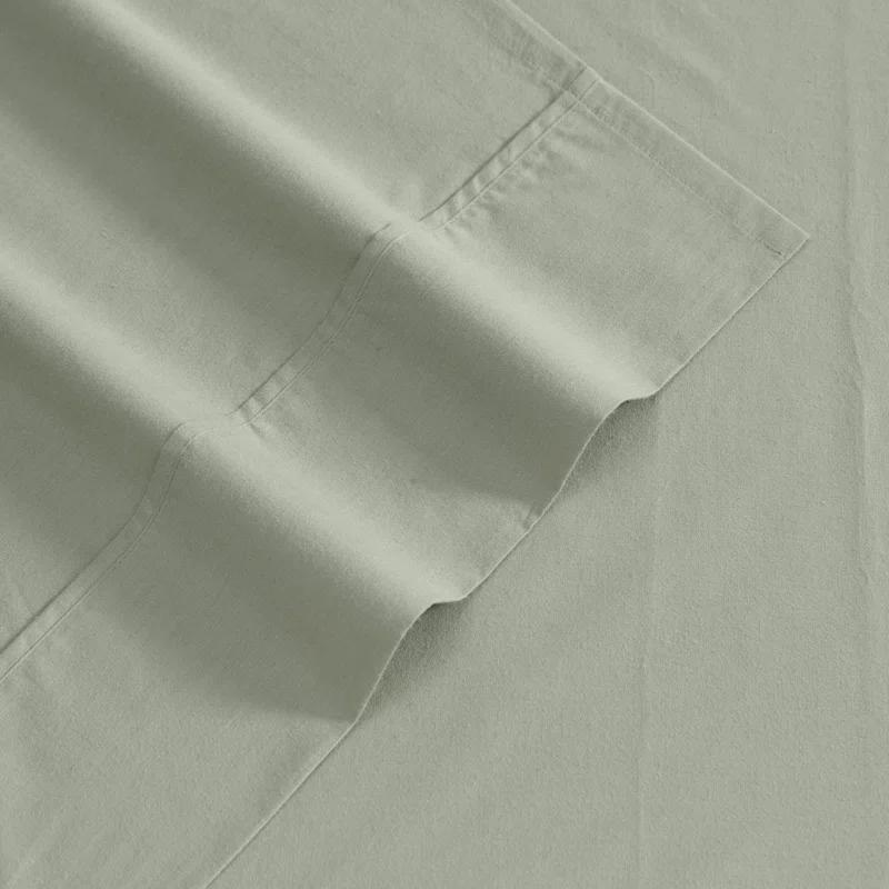 Eddie Bauer Eddie Bauer Solid Brushed Percale Cotton Sheet Set