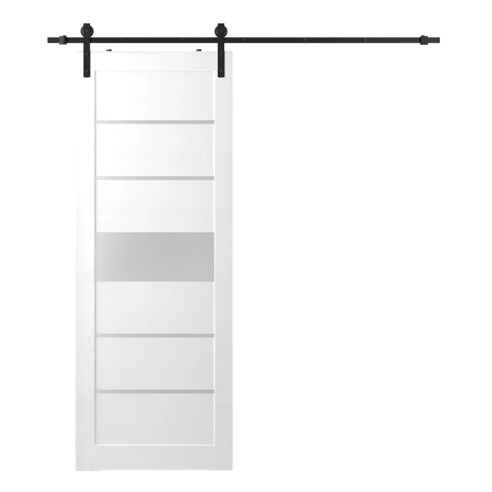 Belldinni Siah Solid Manufactured Wood Paneled Prefinished with Installation Hardware Kit Barn Door