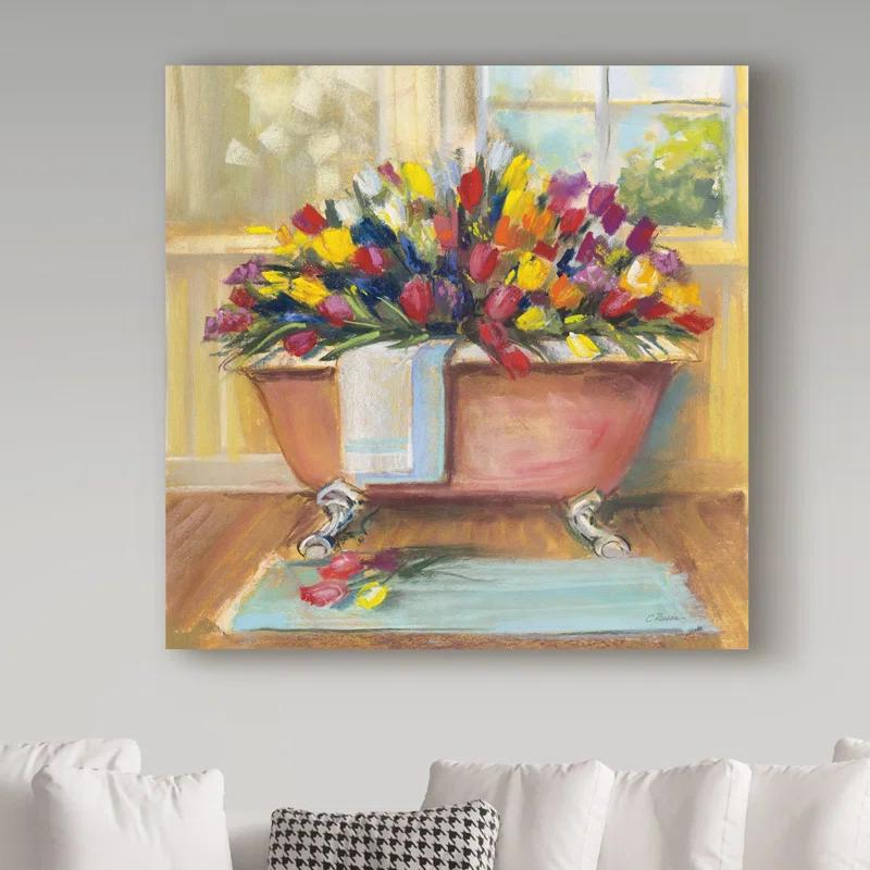 Carol Rowan " Bathtub Bouquet II " by Carol Rowan