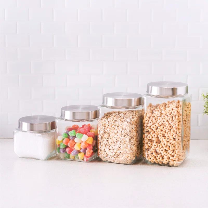 Prep & Savour Glass Canister - Set of 4