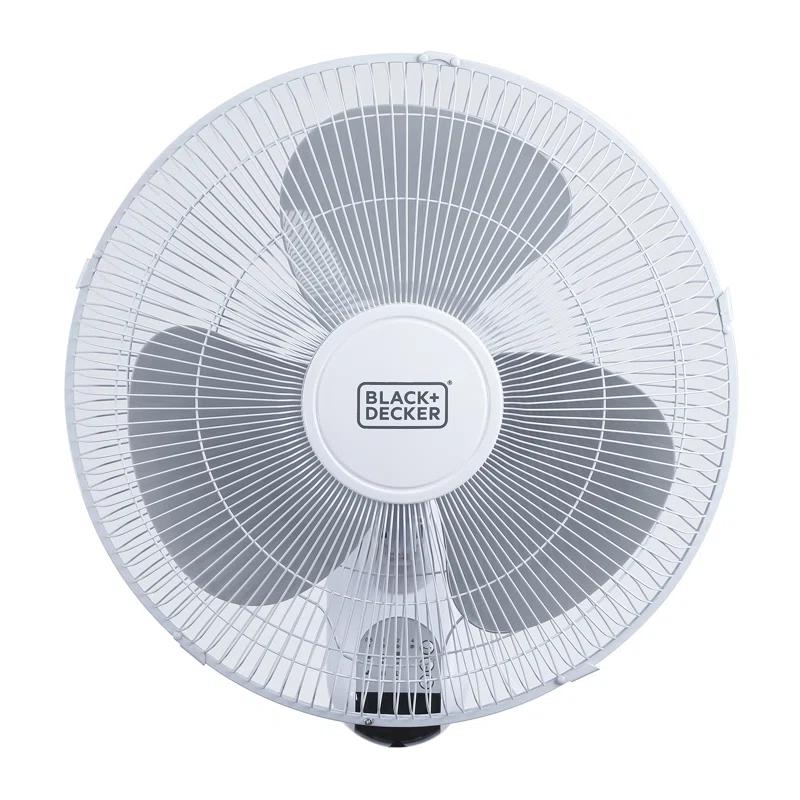 BLACK+DECKER BFP Series BLACK+DECKER 16" Wall Fan with Remote Control, Oscillating Fan with 3 Speed Settings