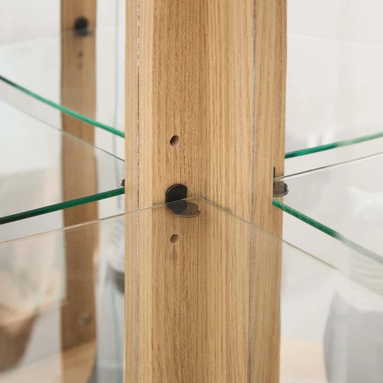 hernansofa Corner Lighted Curio Cabinet Corner Glass Cabinet Lighted Curio Cabinet Corner Display Case